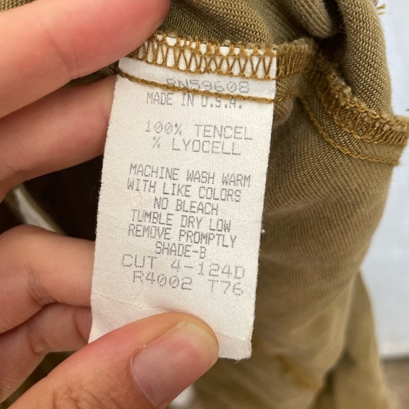 VINTAGE Democracy USA made 100% Tencell Overcoat  size L - Picture 7 of 7